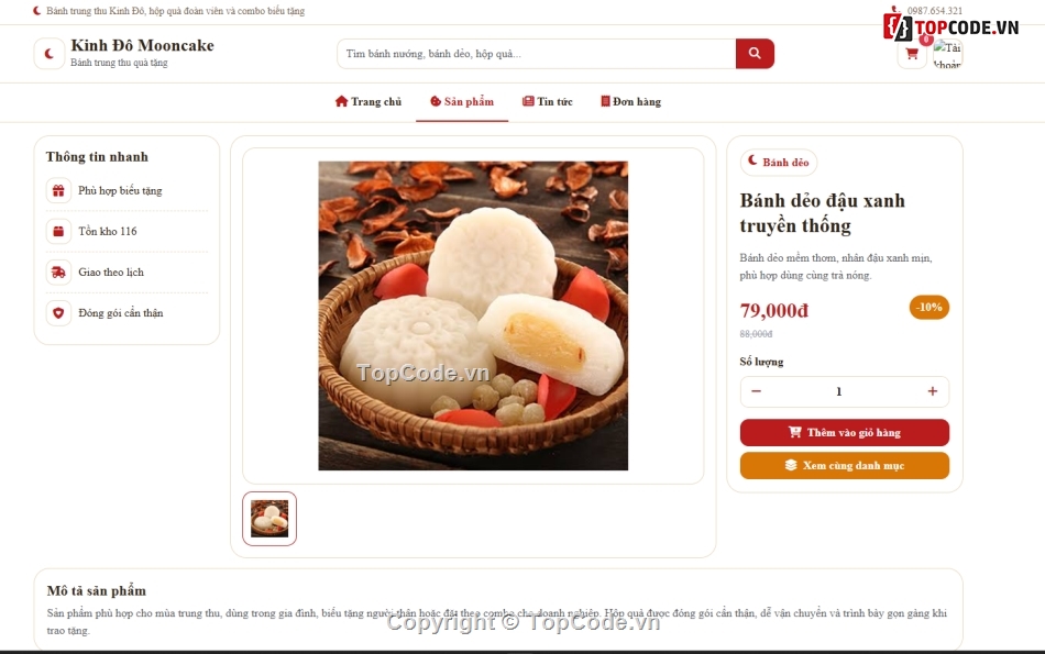 Website bán bánh trung thu,bán bánh,trung thu
